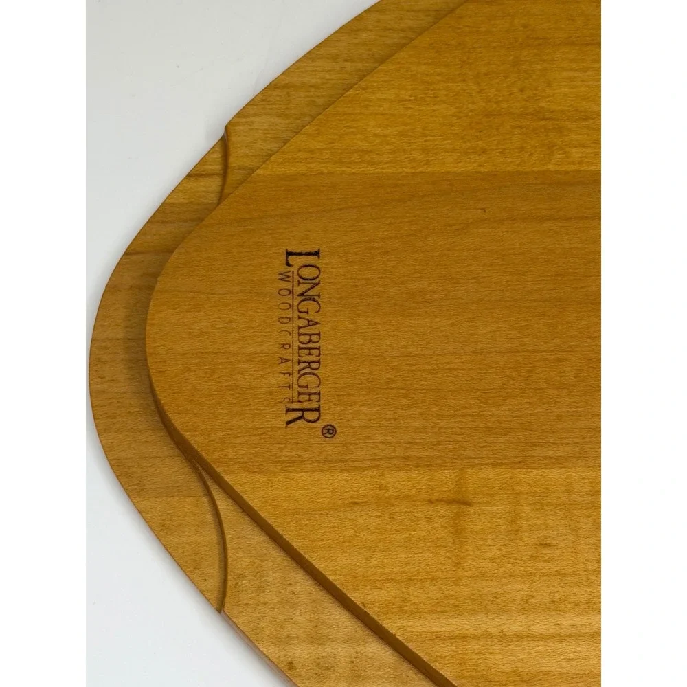 VTG‎ Longaberger Woodcrafts Love Letters Heart Basket Lid Maple Brown 1999 NIB